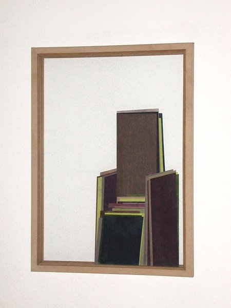 Sans titre, 2012, papier de soie teinté sur verre, cadre médium, 21/29,7 cm