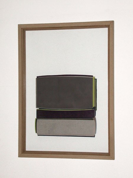 Sans titre, 2012, papier de soie teinté sur verre, cadre médium, 21/29,7 cm