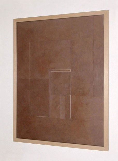 Sans titre, 2004, papier de soie  teinté sur carton, 50/65 cm